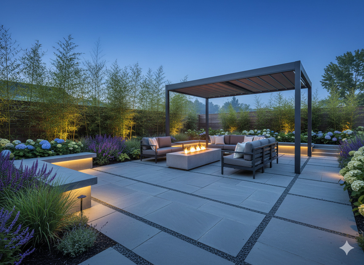 Professional landscape installation